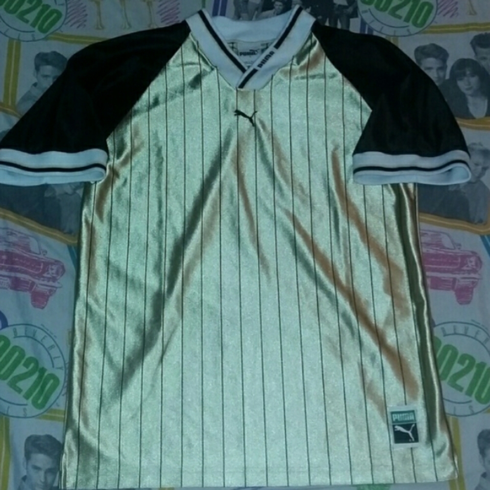 90s Puma Gold Soccer Football Jersey Polo Shirt